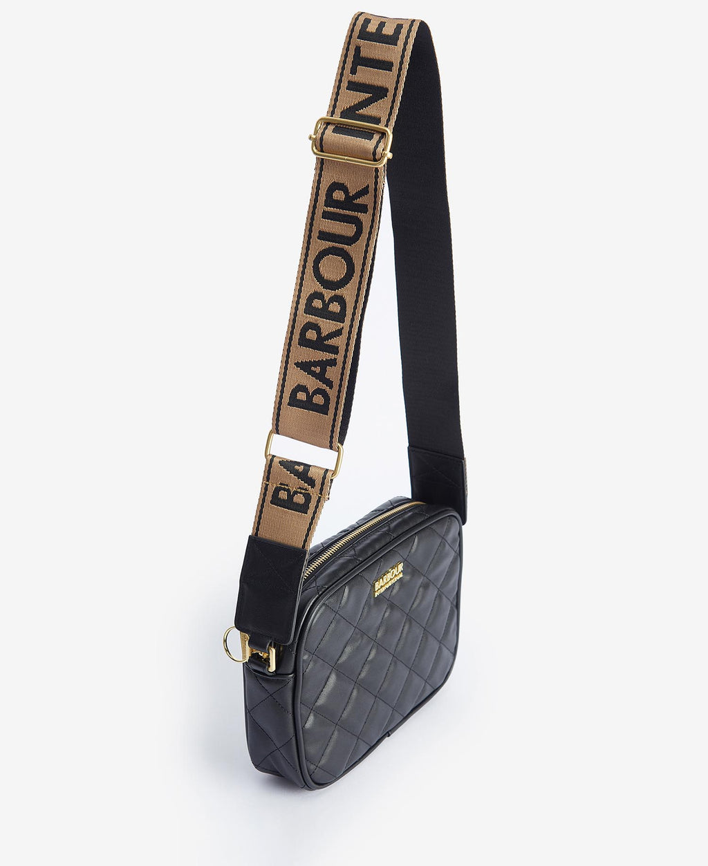 Women's Barbour International Black Quilted Sloane Crossbody Bag — view 6