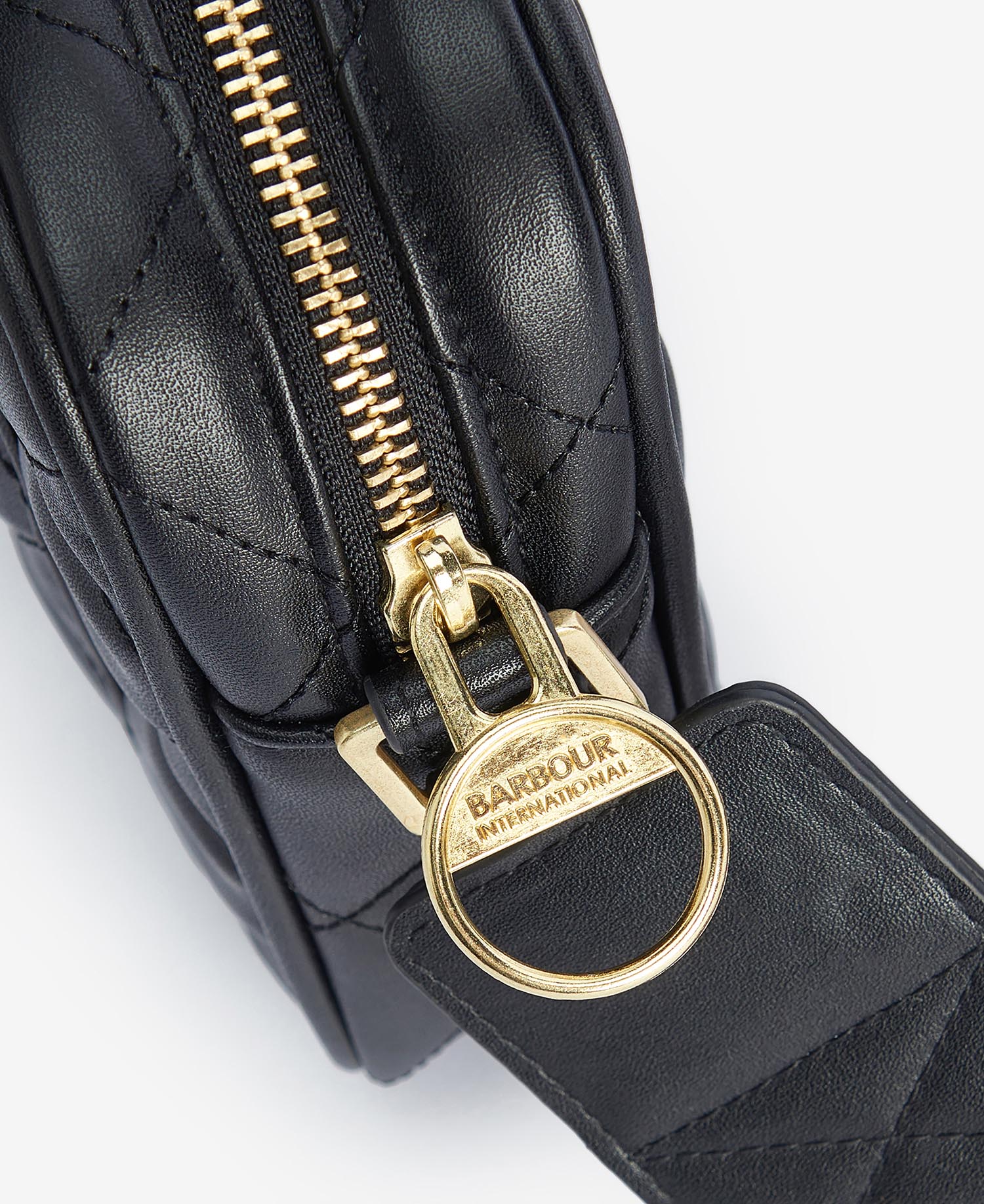 Women's Barbour International Black Quilted Sloane Crossbody Bag — view 7