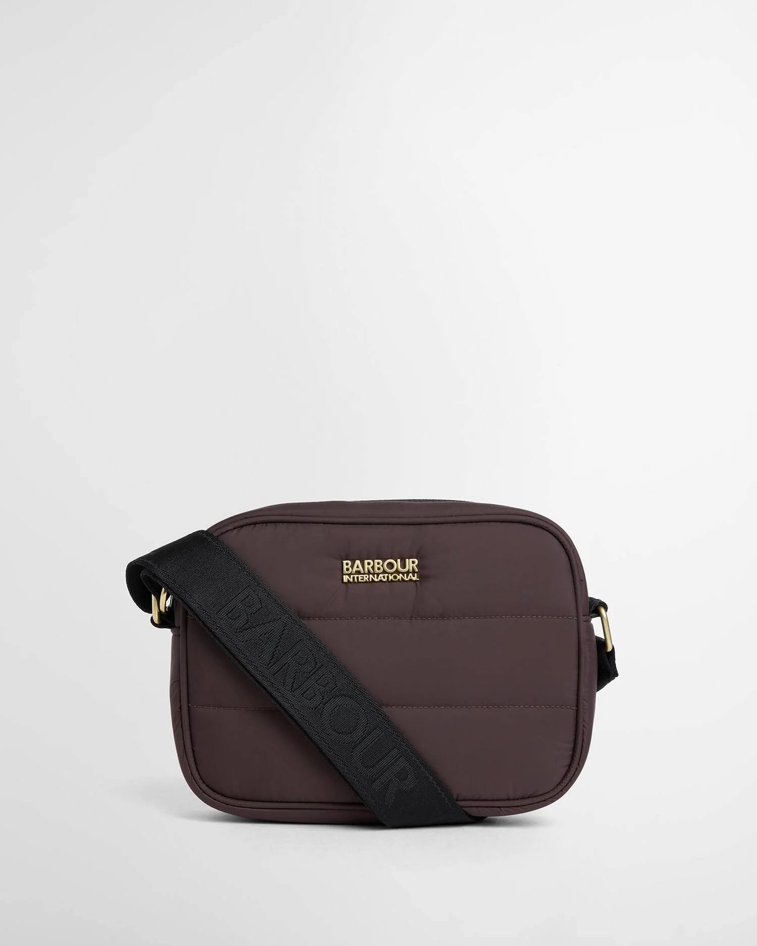 Women's Barbour International Monaco Baffle Quilt Crossbody Bag In Truffle