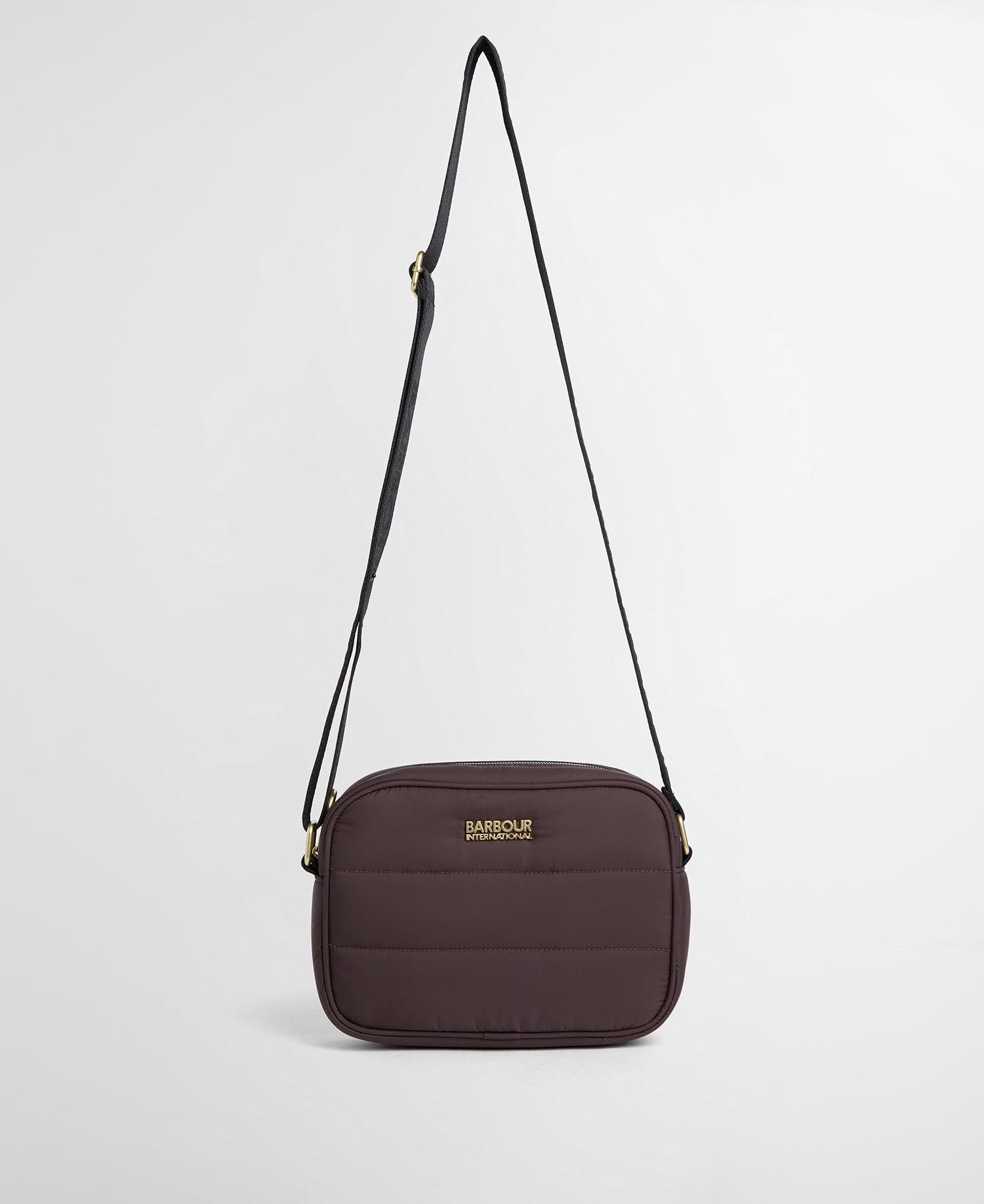 Women's Barbour International Monaco Baffle Quilt Crossbody Bag In Truffle — view 8