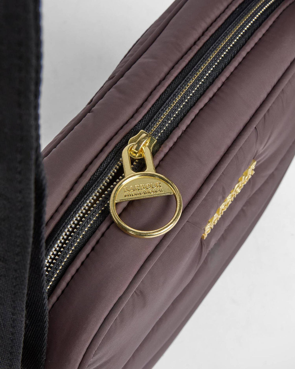 Women's Barbour International Monaco Baffle Quilt Crossbody Bag In Truffle — view 4