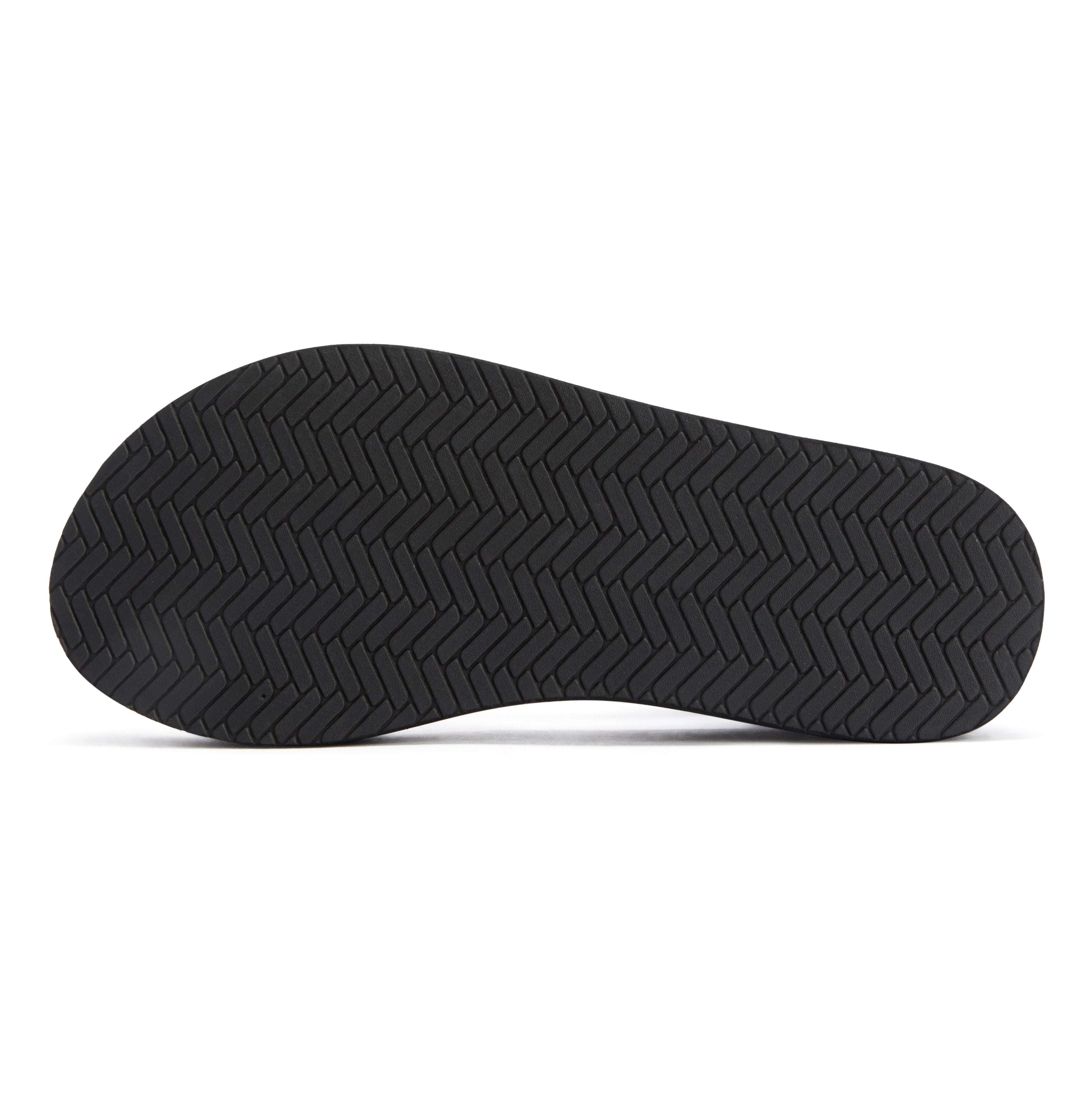 Black rubber sole on a white background