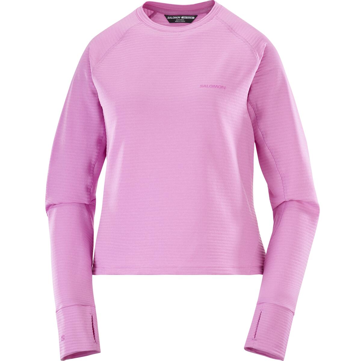 Women's Salomon Essential Lightwarm Fleece in Cyclaman Pink — view 3