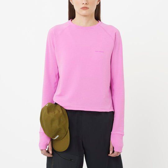 Women's Salomon Essential Lightwarm Fleece in Cyclaman Pink