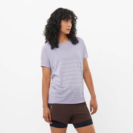 Women's Salomon Sense Aero Cosmic Sky White SS T Shirt