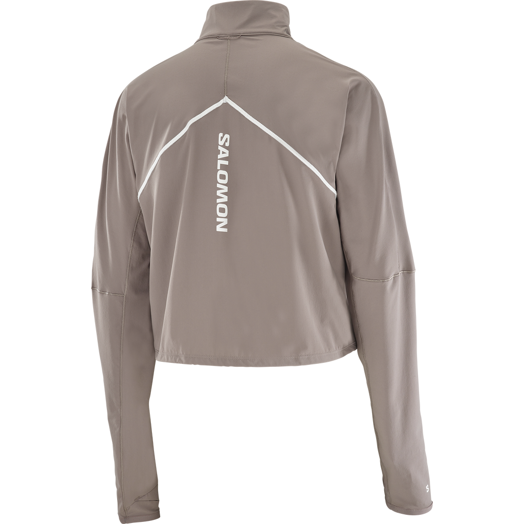 Womens Salomon Sense Aero Hybrid Pullover In Iron — view 7