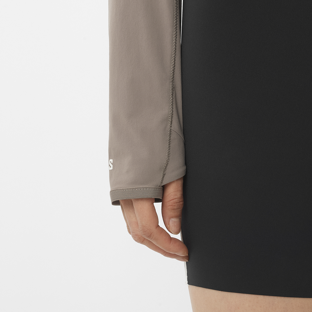 Womens Salomon Sense Aero Hybrid Pullover In Iron — view 8