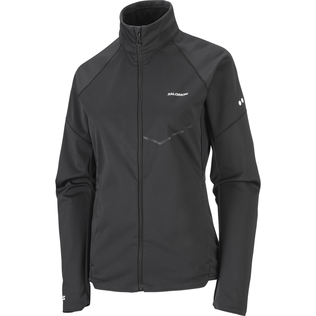 Womens Salomon Sense Softshell Jkt Deep Black Jackets — view 3