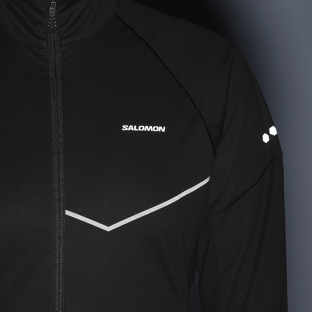 Womens Salomon Sense Softshell Jkt Deep Black Jackets — view 6
