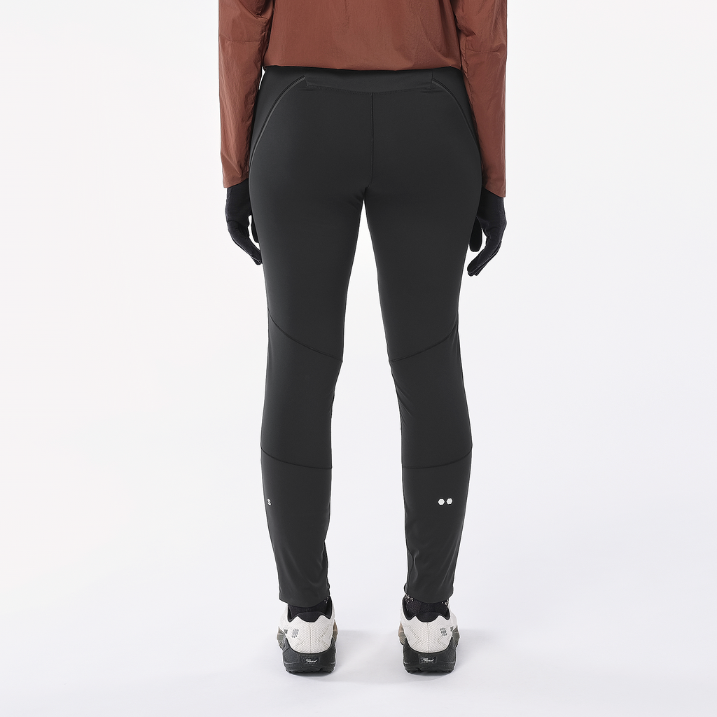 Womens Salomon Sense Softshell Tights Deep Black Leggings — view 3