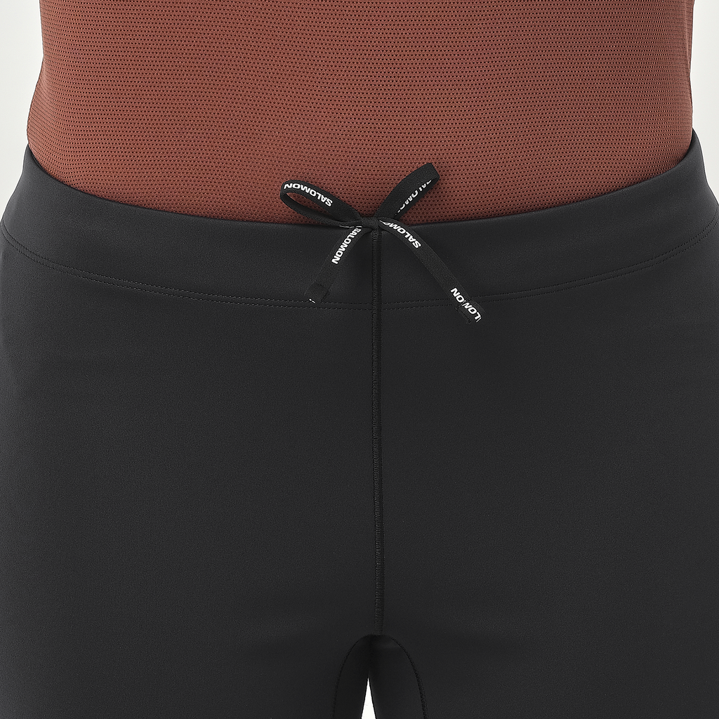 Womens Salomon Sense Softshell Tights Deep Black Leggings — view 5