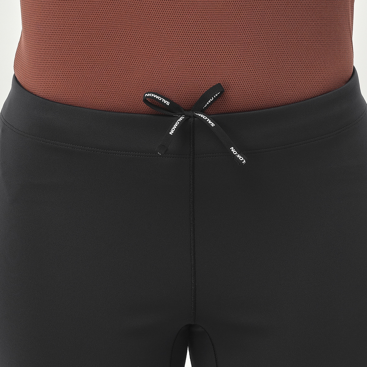 Womens Salomon Sense Softshell Tights Deep Black Leggings — view 5