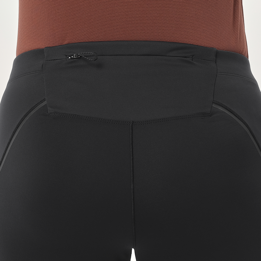 Womens Salomon Sense Softshell Tights Deep Black Leggings — view 6