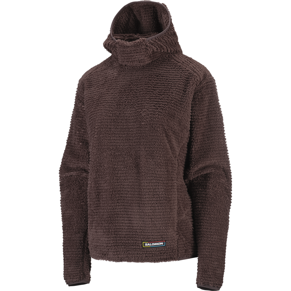 Womens Salomon THERNOVA FLEECE HD Coffee Bean Jackets — view 4