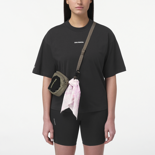 Womens Salomon LOGO SS TEE Deep Black T Shirts