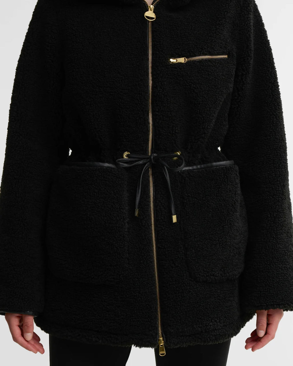 Women's Barbour International Kemora Fleece Casual In Black