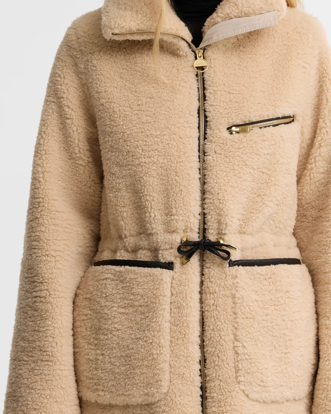 Women's Barbour International Kemora Fleece Casual In Jasmine/Black