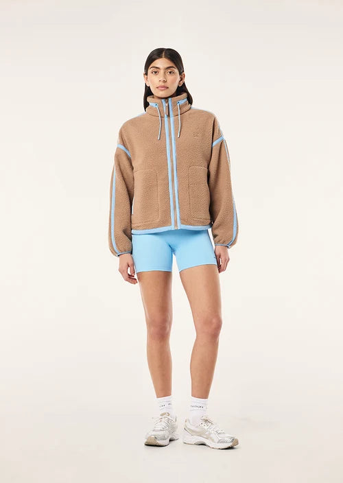 Women's P.E Nation Lennon Sherpa Jacket In Caramel — view 4