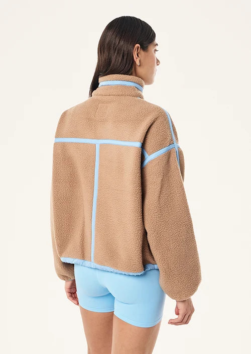 Women's P.E Nation Lennon Sherpa Jacket In Caramel — view 3