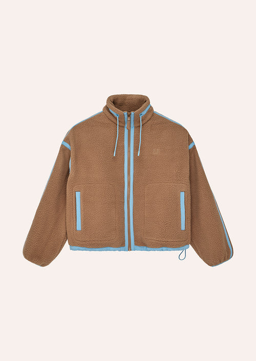 Women's P.E Nation Lennon Sherpa Jacket In Caramel — view 6