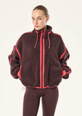 Women's P.E Nation Lennon Sherpa Jacket In Dark Plum & Strawberry