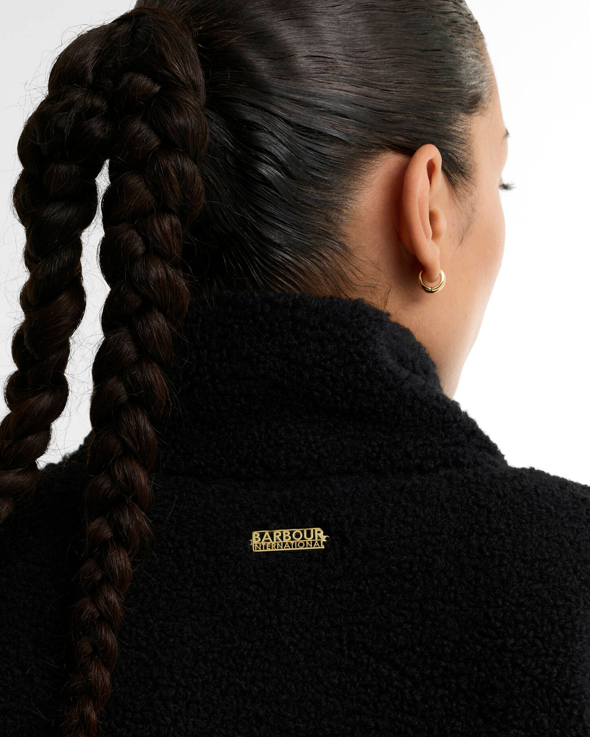 Women's Barbour International Gea Fleece In Black — view 4