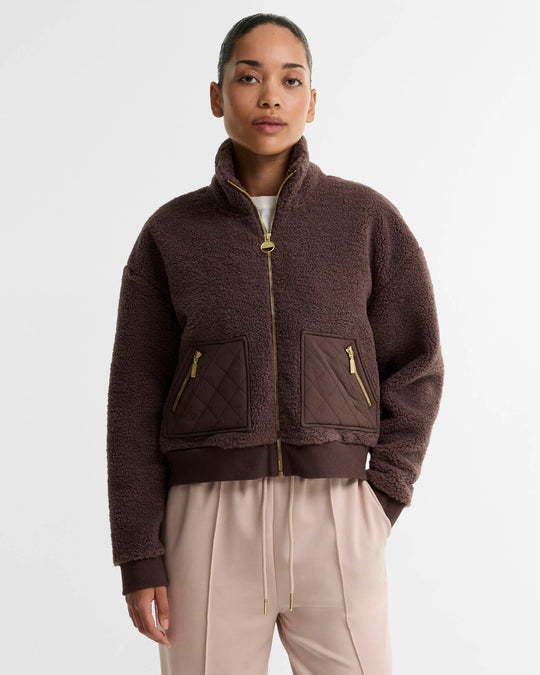 Women's Barbour International Gea Fleece In Truffle