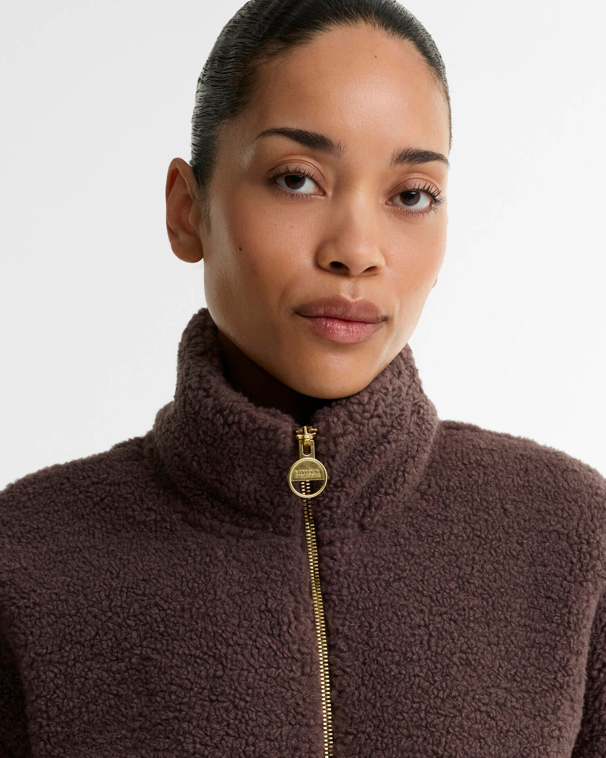 Women's Barbour International Gea Fleece In Truffle — view 4