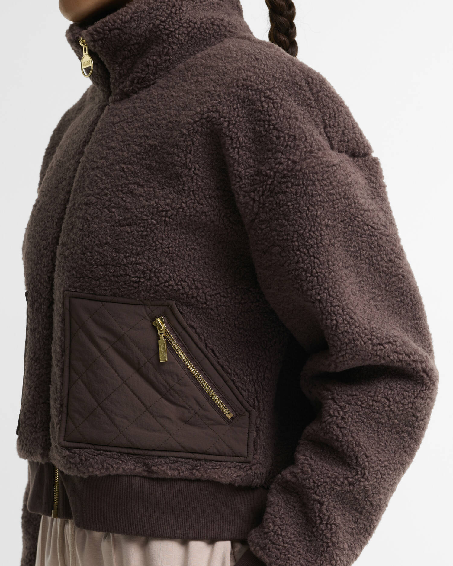 Women's Barbour International Gea Fleece In Truffle — view 5