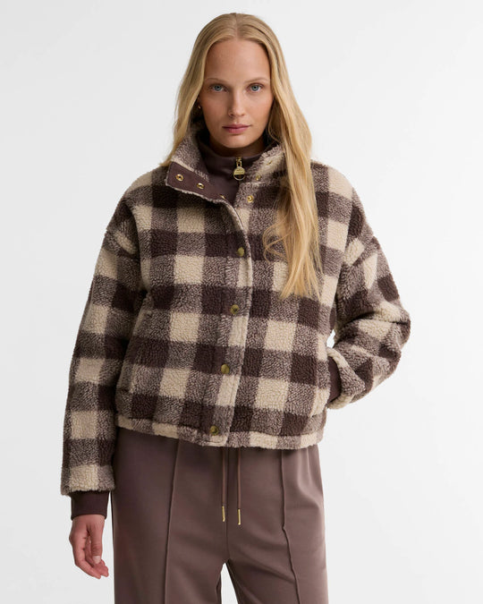 Women's Barbour International Amaya Fleece In Truffle Multi