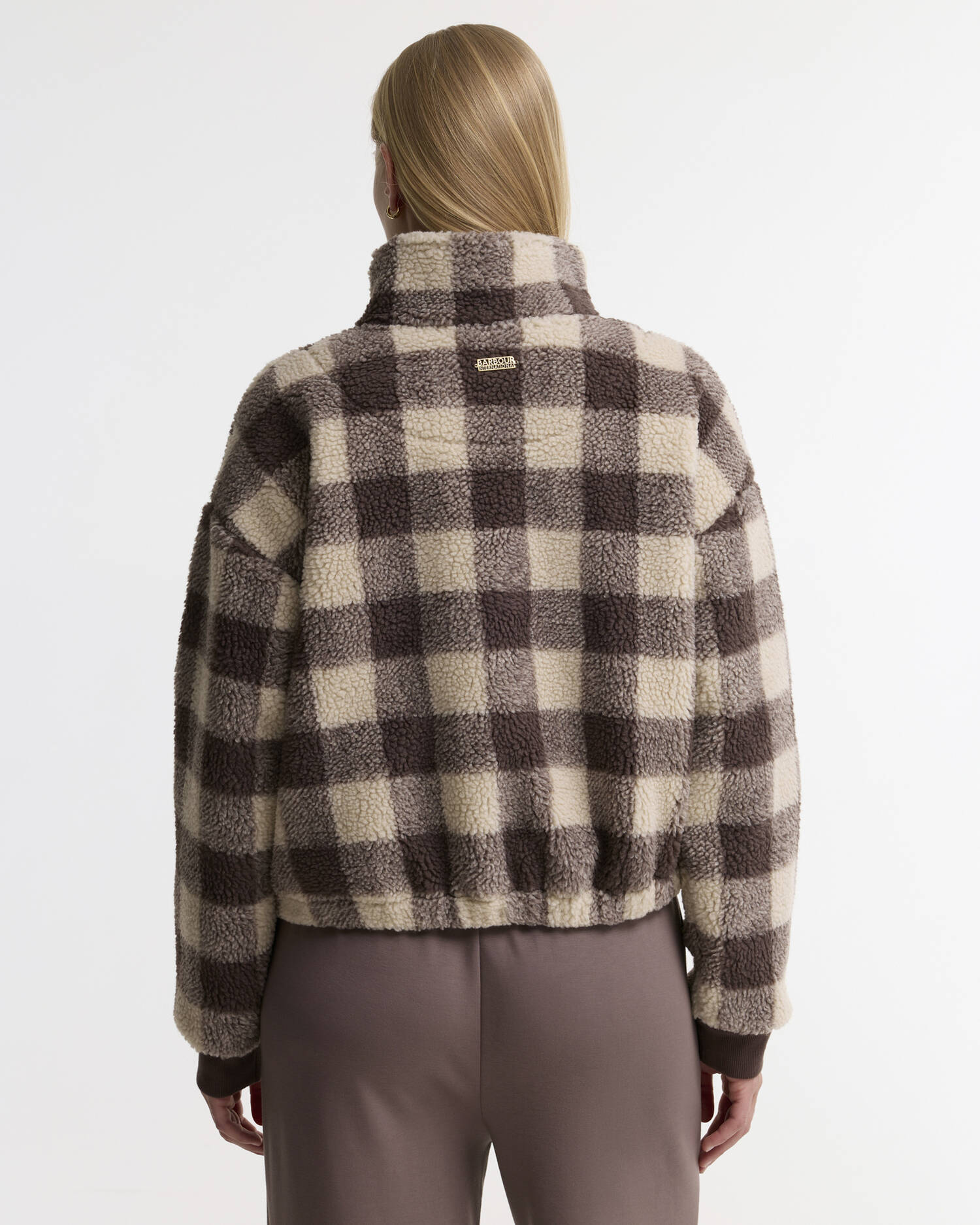 Women's Barbour International Amaya Fleece In Truffle Multi — view 3