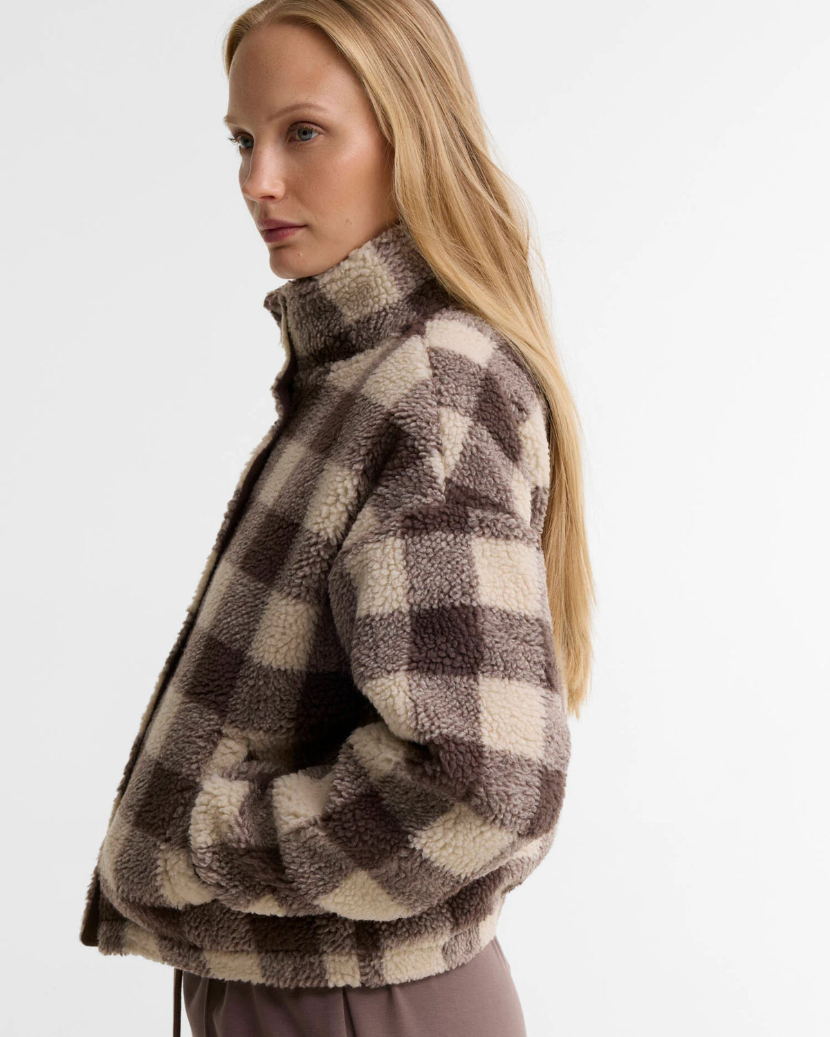 Women's Barbour International Amaya Fleece In Truffle Multi — view 4