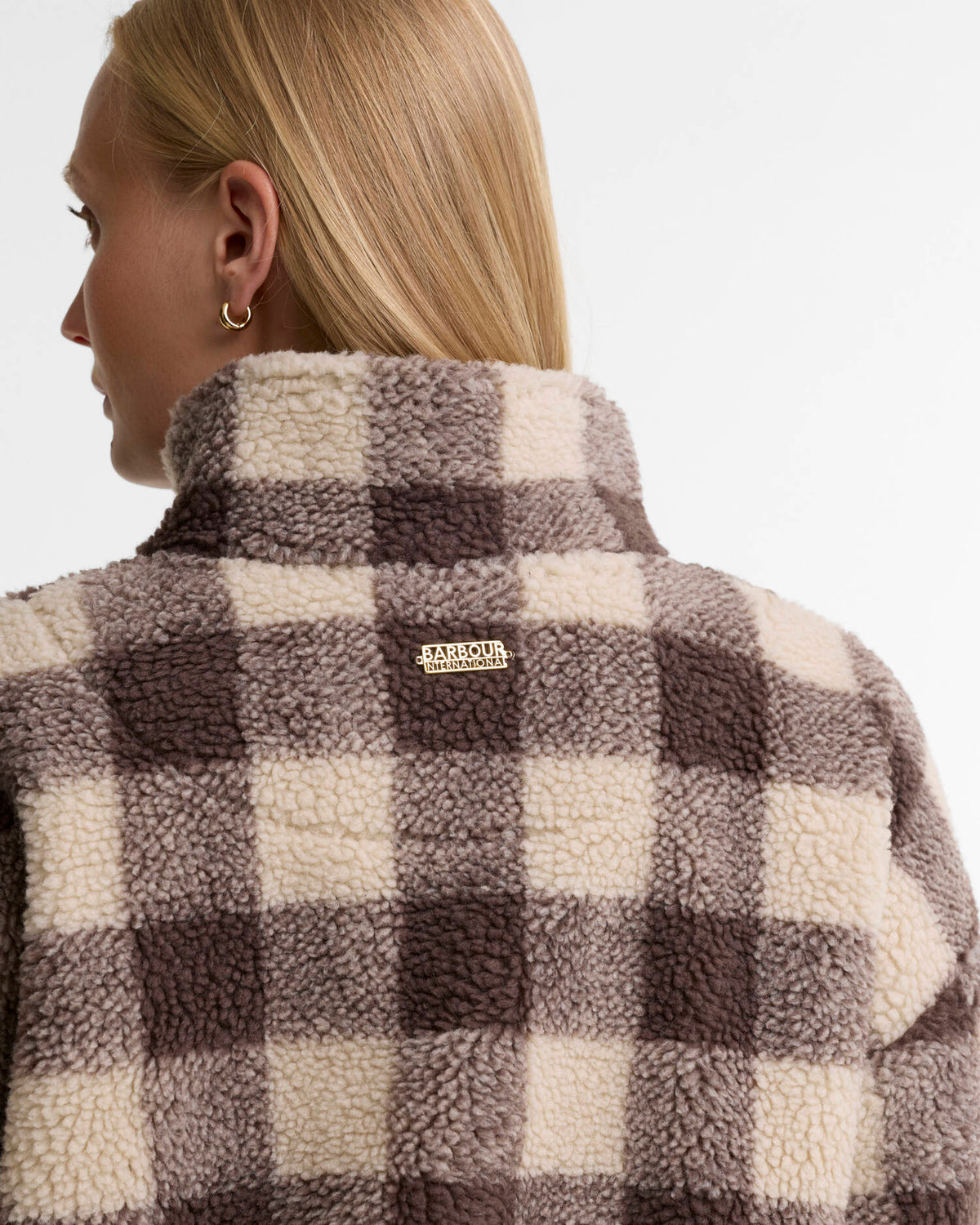 Women's Barbour International Amaya Fleece In Truffle Multi — view 5