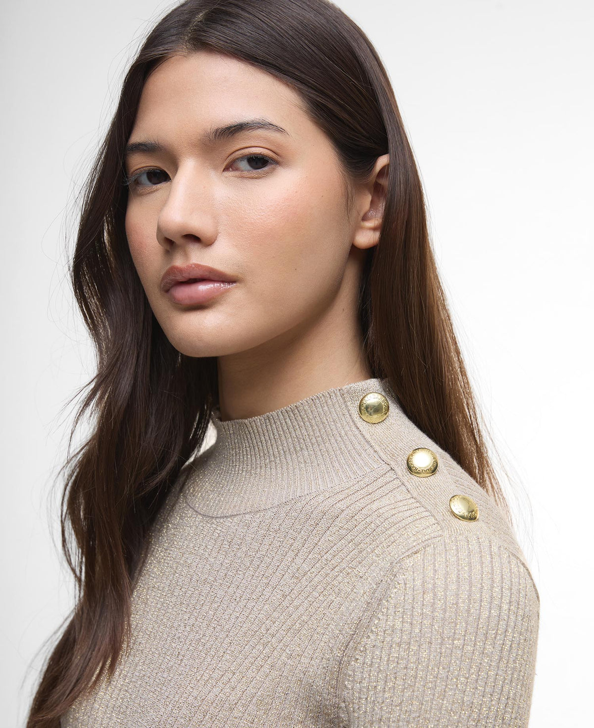 Women's Barbour Stella Knitted Jumper in Oat — view 3
