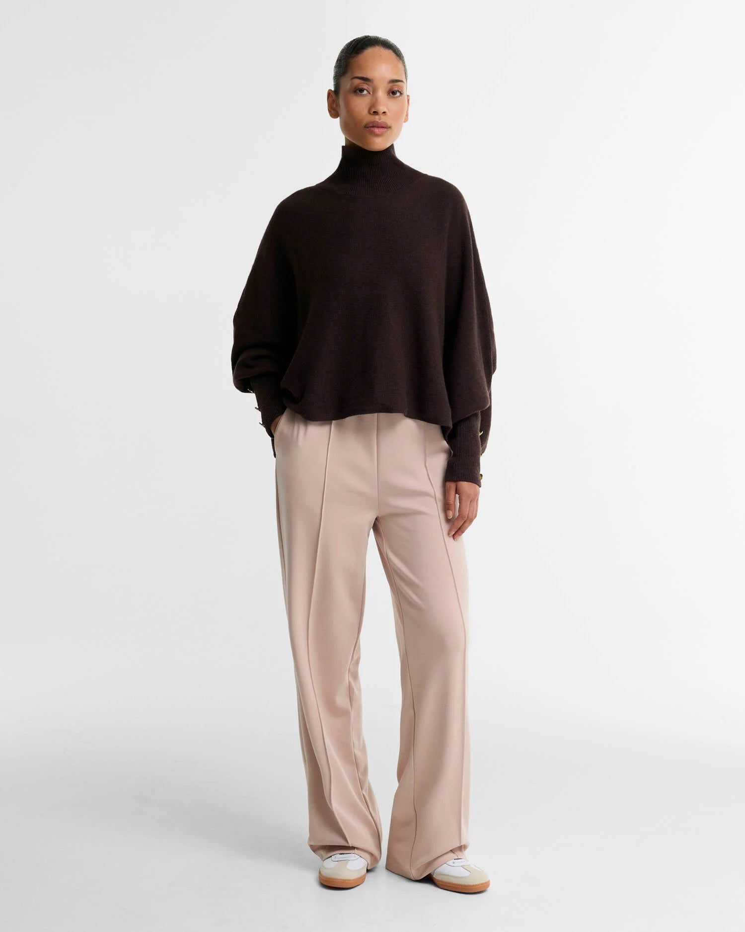 Women's Barbour International Lilah Knitted Jumper In Truffle — view 2