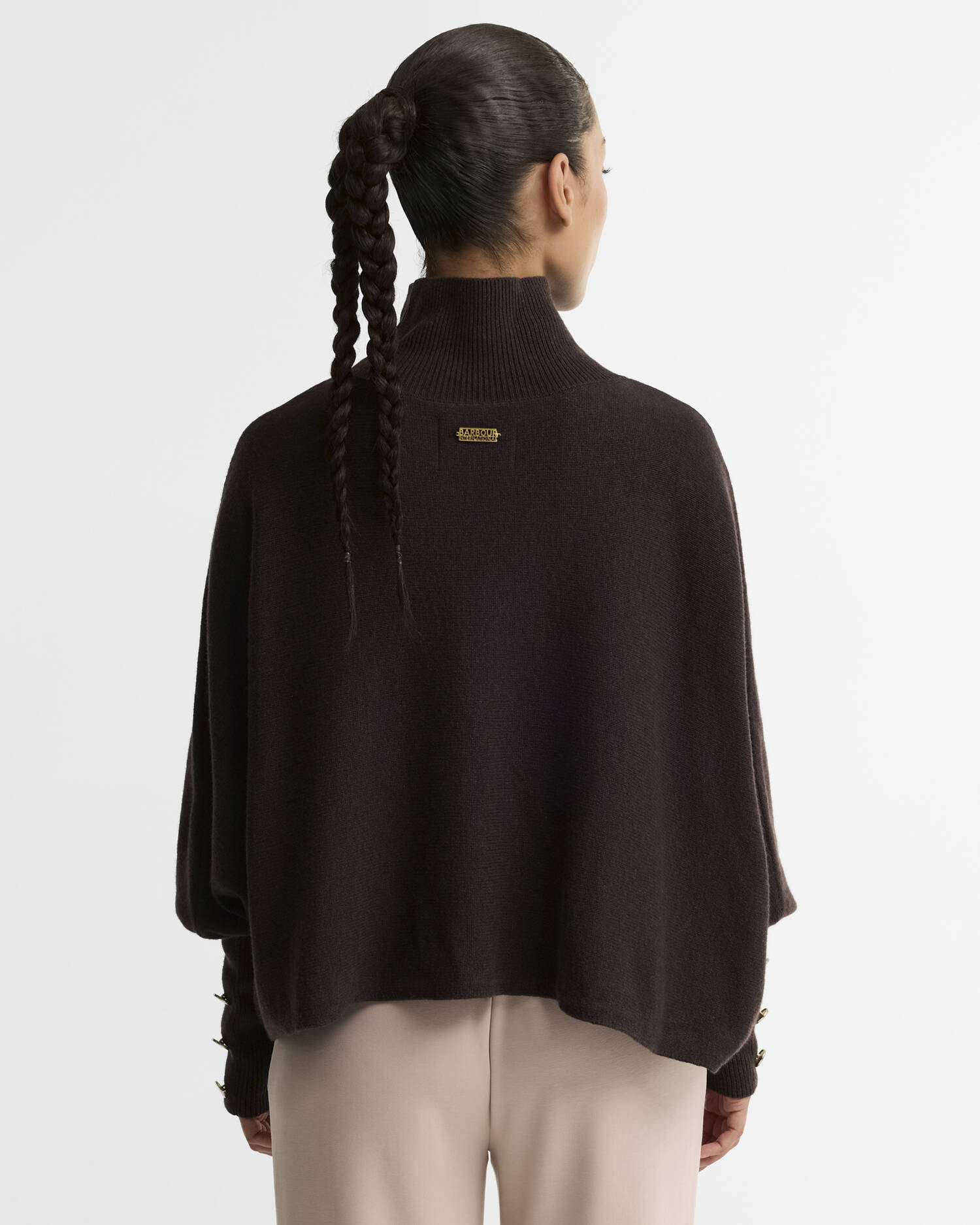 Women's Barbour International Lilah Knitted Jumper In Truffle — view 3