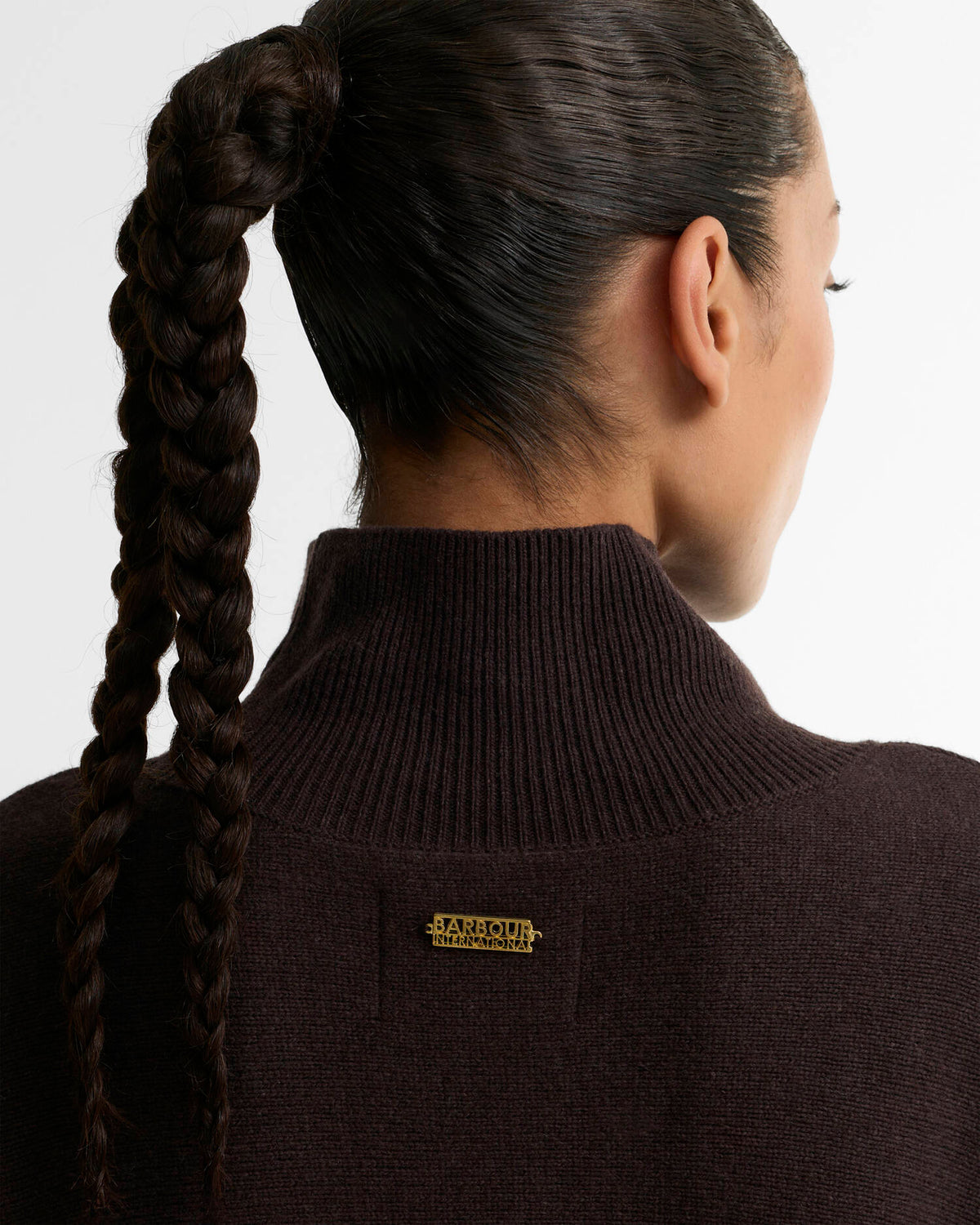 Women's Barbour International Lilah Knitted Jumper In Truffle — view 5