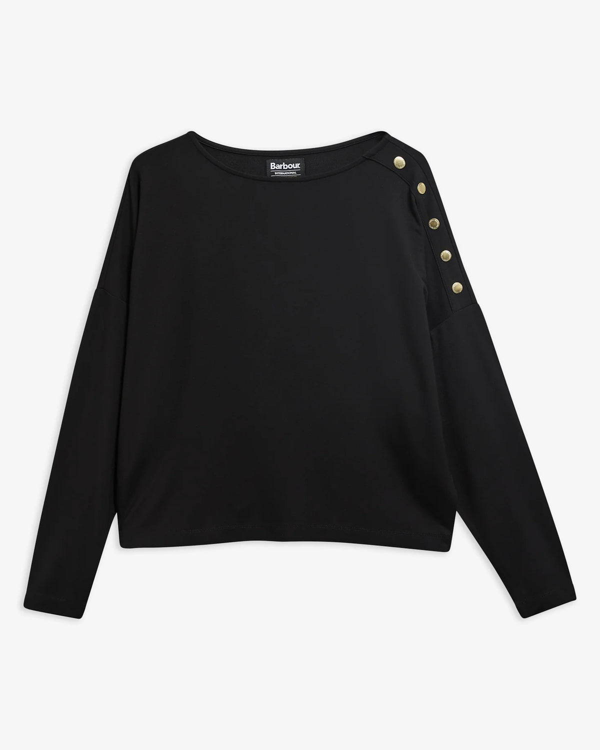 Women's Barbour International Cyrus Top In Black — view 5
