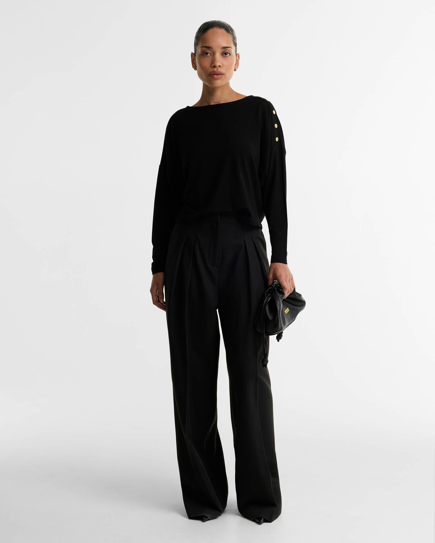 Women's Barbour International Cyrus Top In Black — view 2