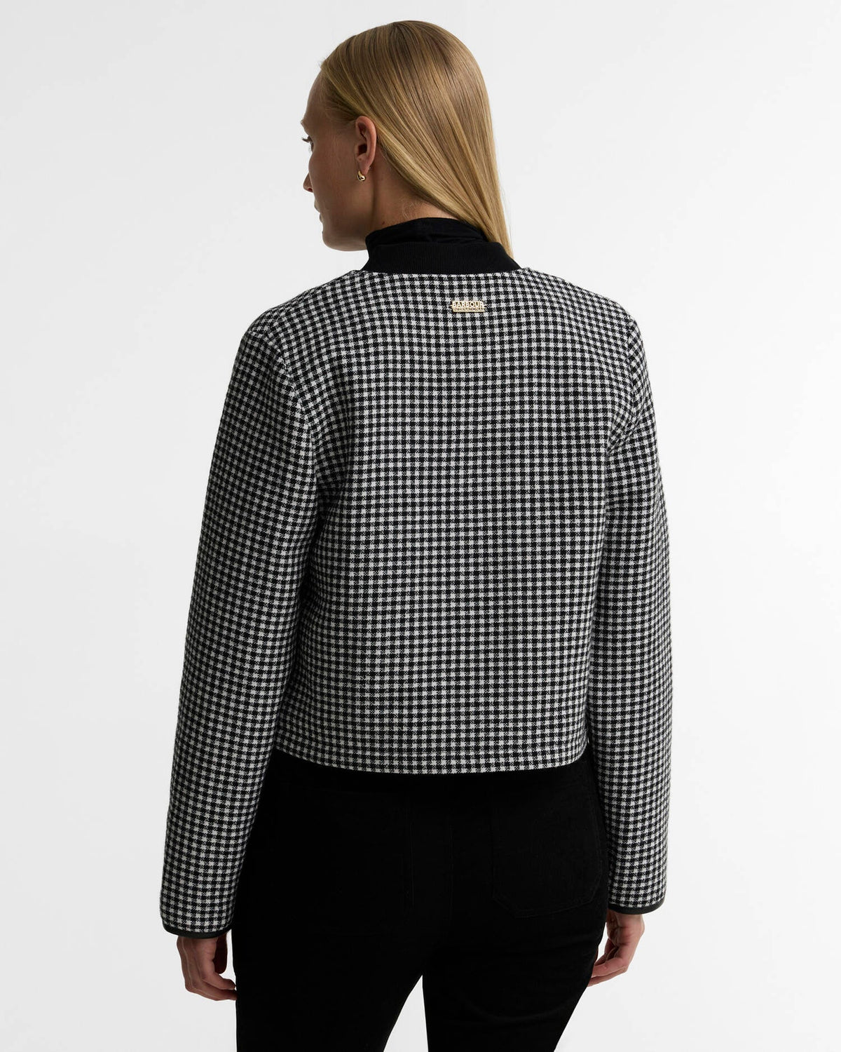 Women's Barbour International Halina Cropped Gingham Jacket — view 3