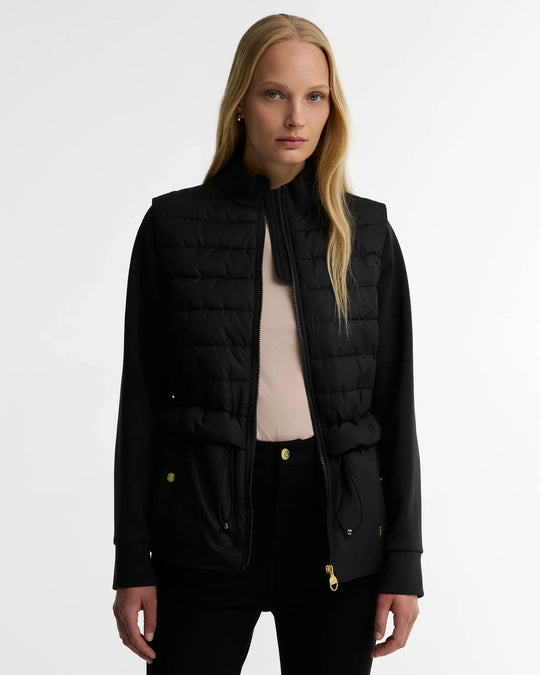 Women's Barbour International Ari Quilted Sweat In Black