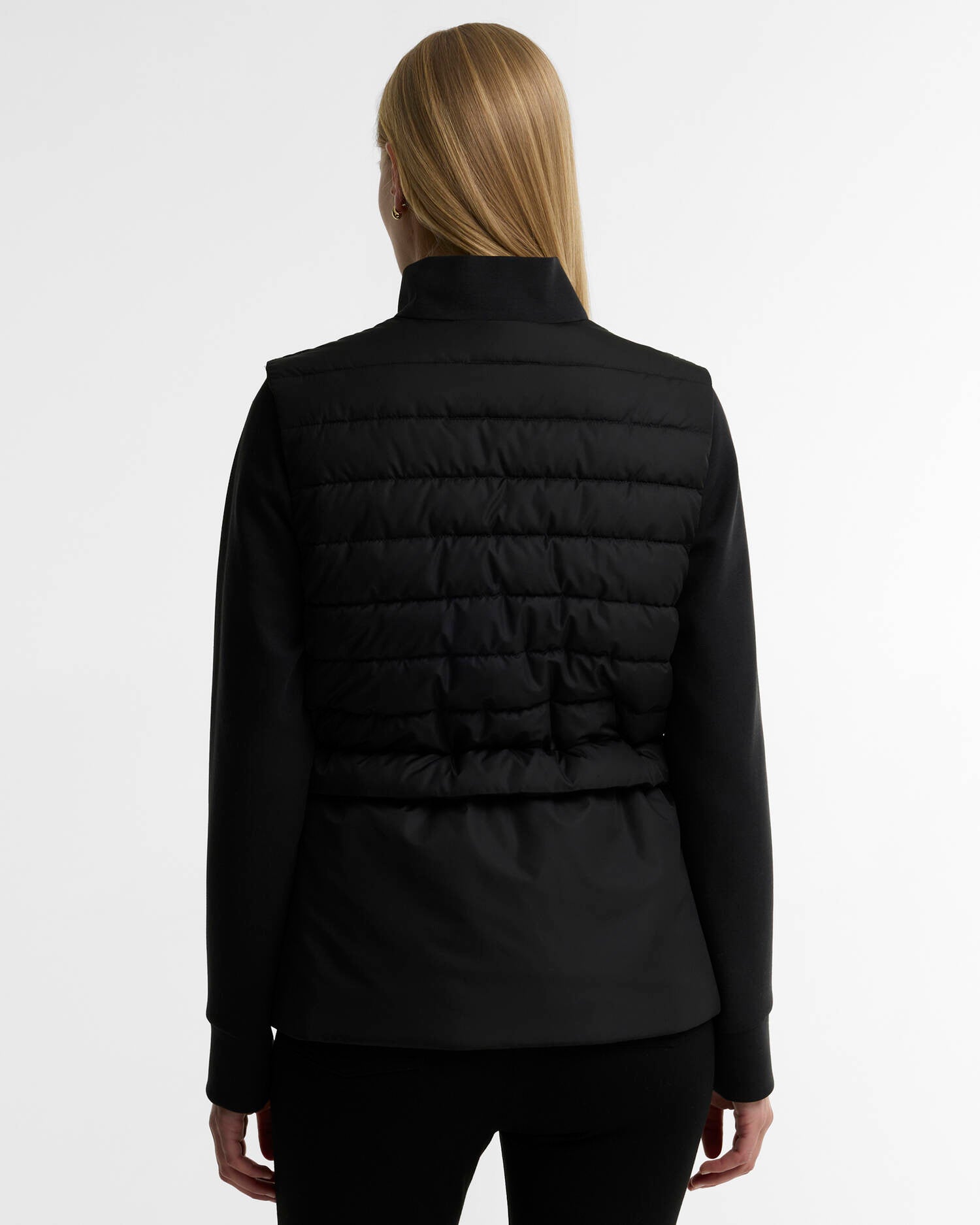 Women's Barbour International Ari Quilted Sweat In Black — view 3