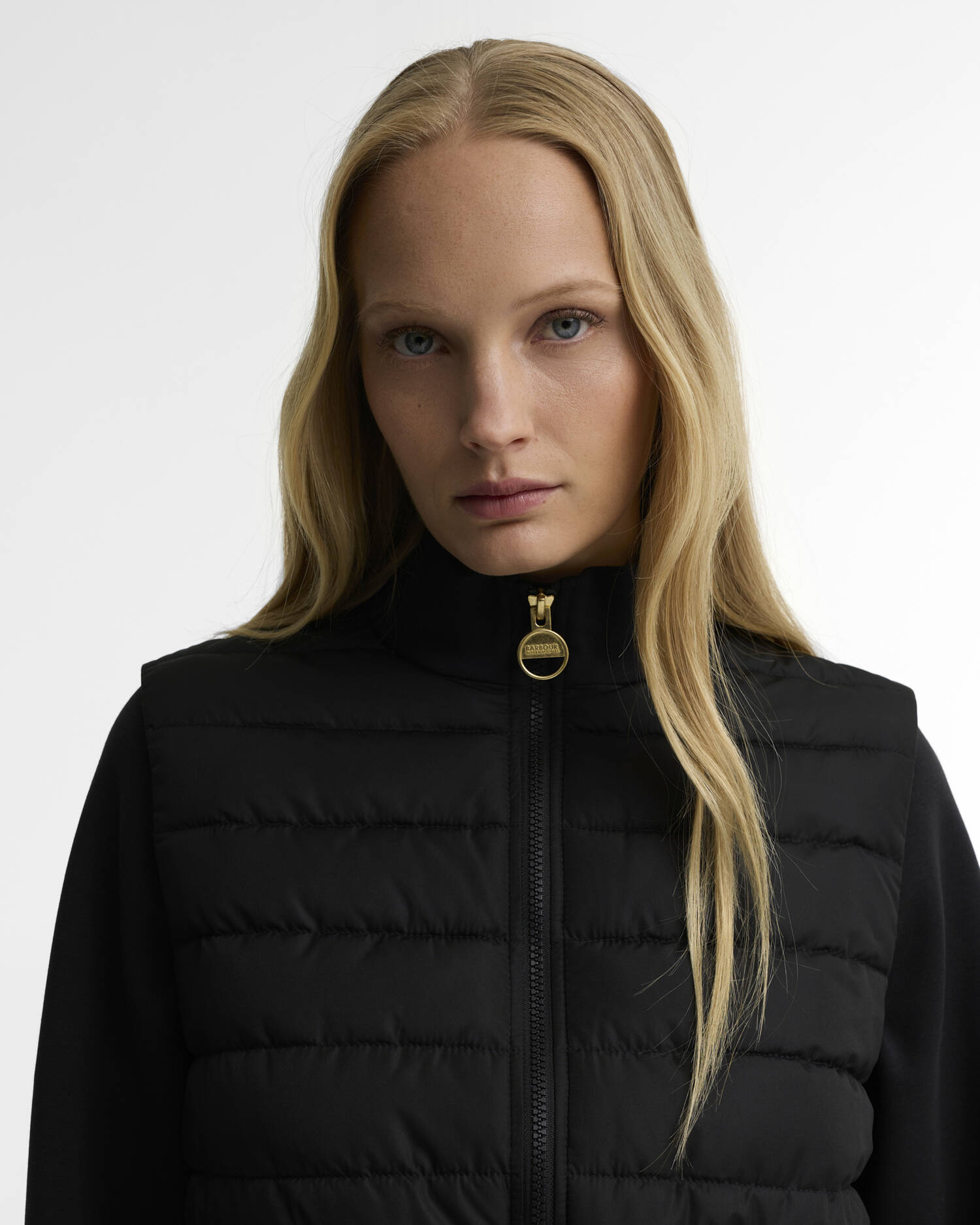 Women's Barbour International Ari Quilted Sweat In Black — view 4
