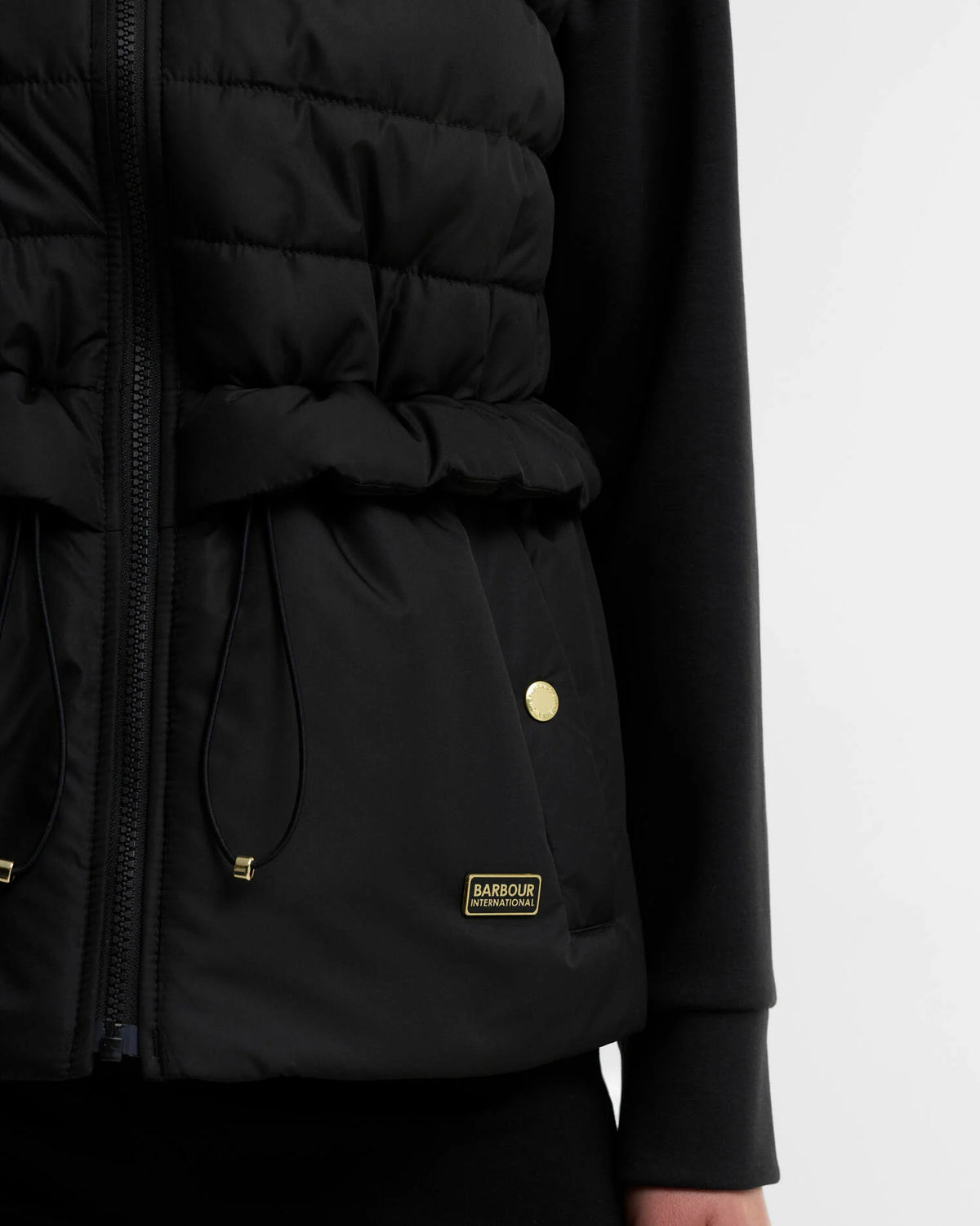 Women's Barbour International Ari Quilted Sweat In Black — view 5