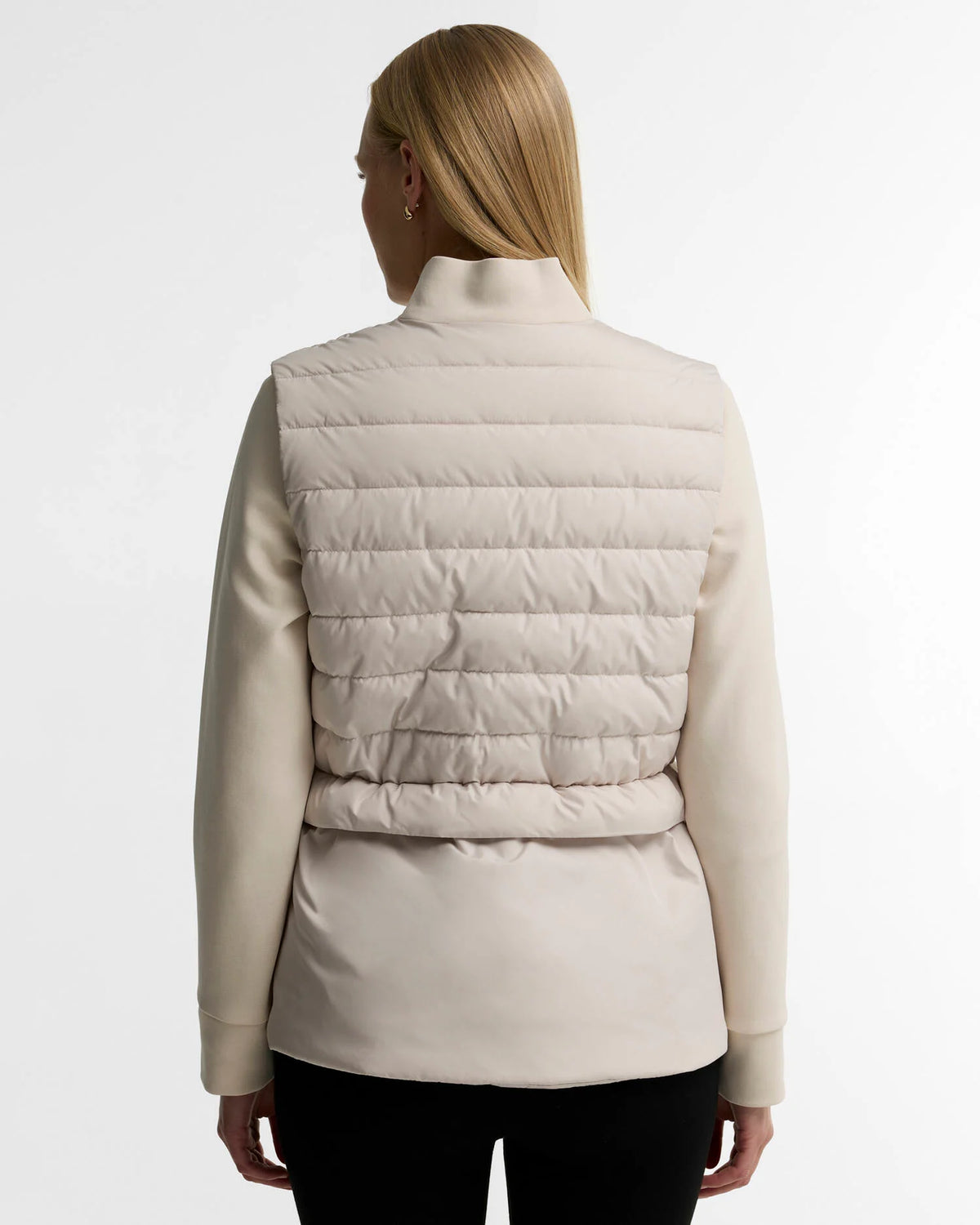 Women's Barbour International Ari Quilted Sweat In Moonbeam — view 3