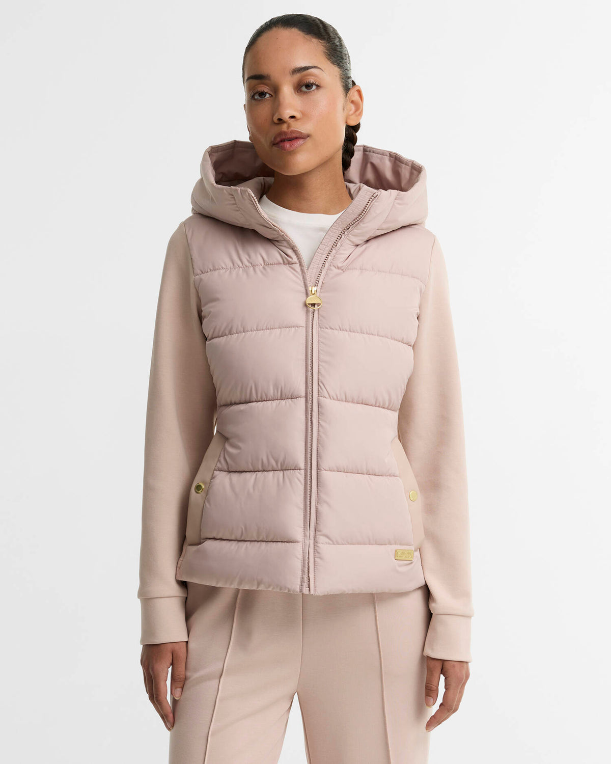Women's Barbour International Conway Quilted Sweat In Nutmeg