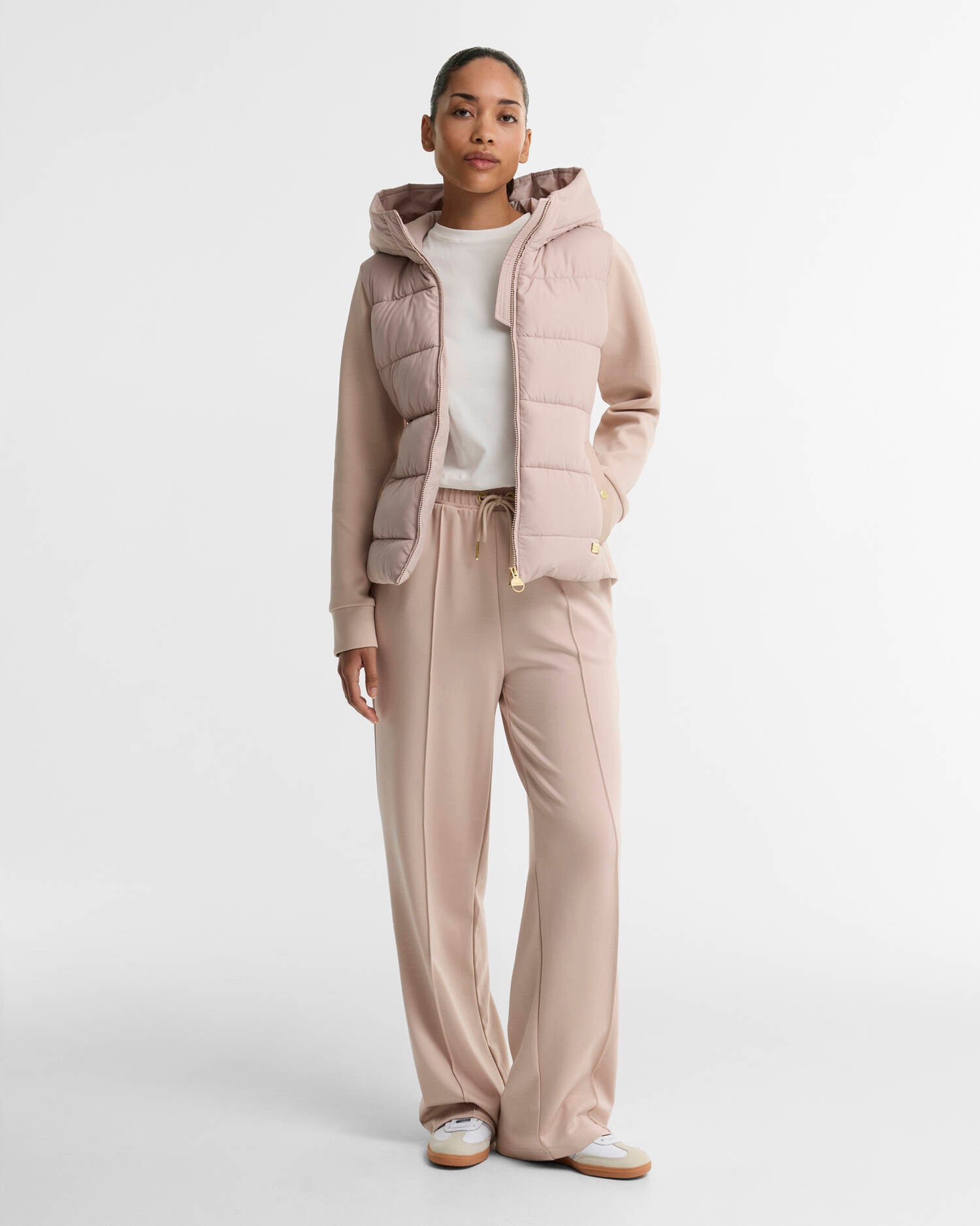 Women's Barbour International Conway Quilted Sweat In Nutmeg — view 2