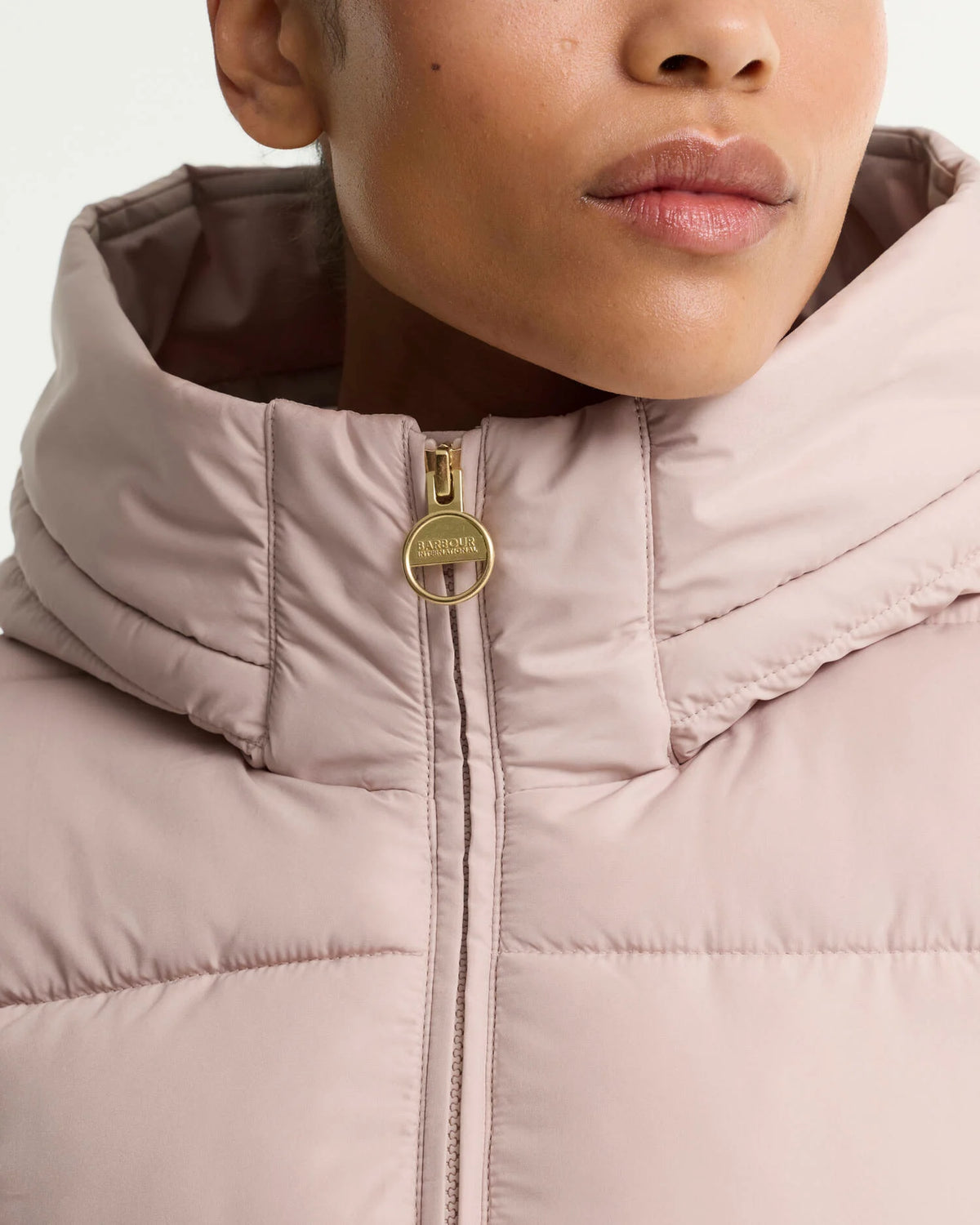 Women's Barbour International Conway Quilted Sweat In Nutmeg — view 4
