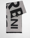 Women's Barbour International Milla Logo Scarf In Moonbeam/Black
