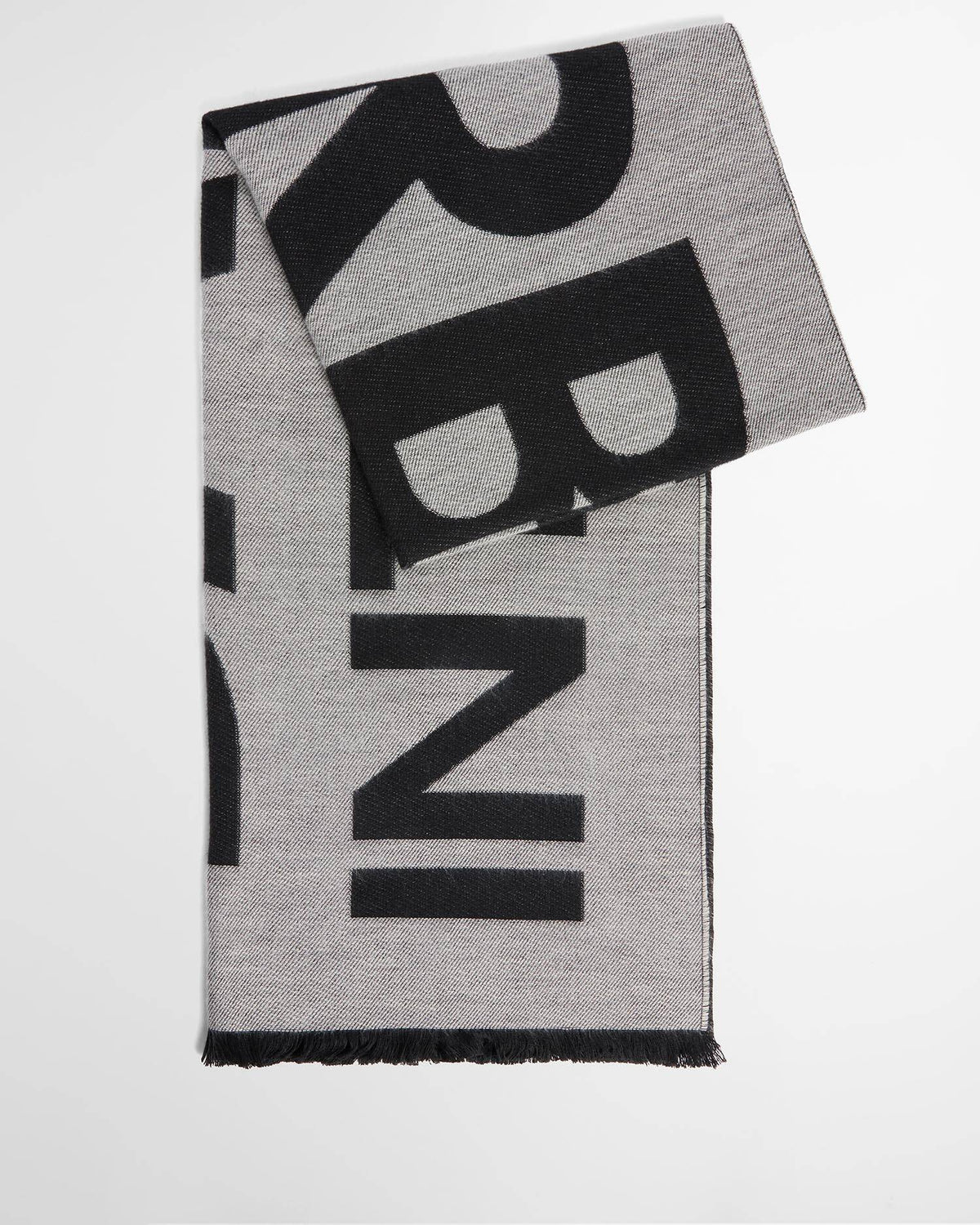 Women's Barbour International Milla Logo Scarf In Moonbeam/Black